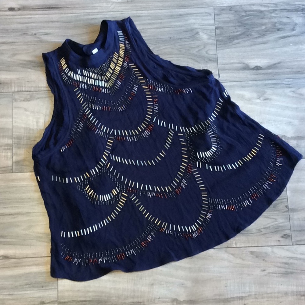 Free People Blue Tank